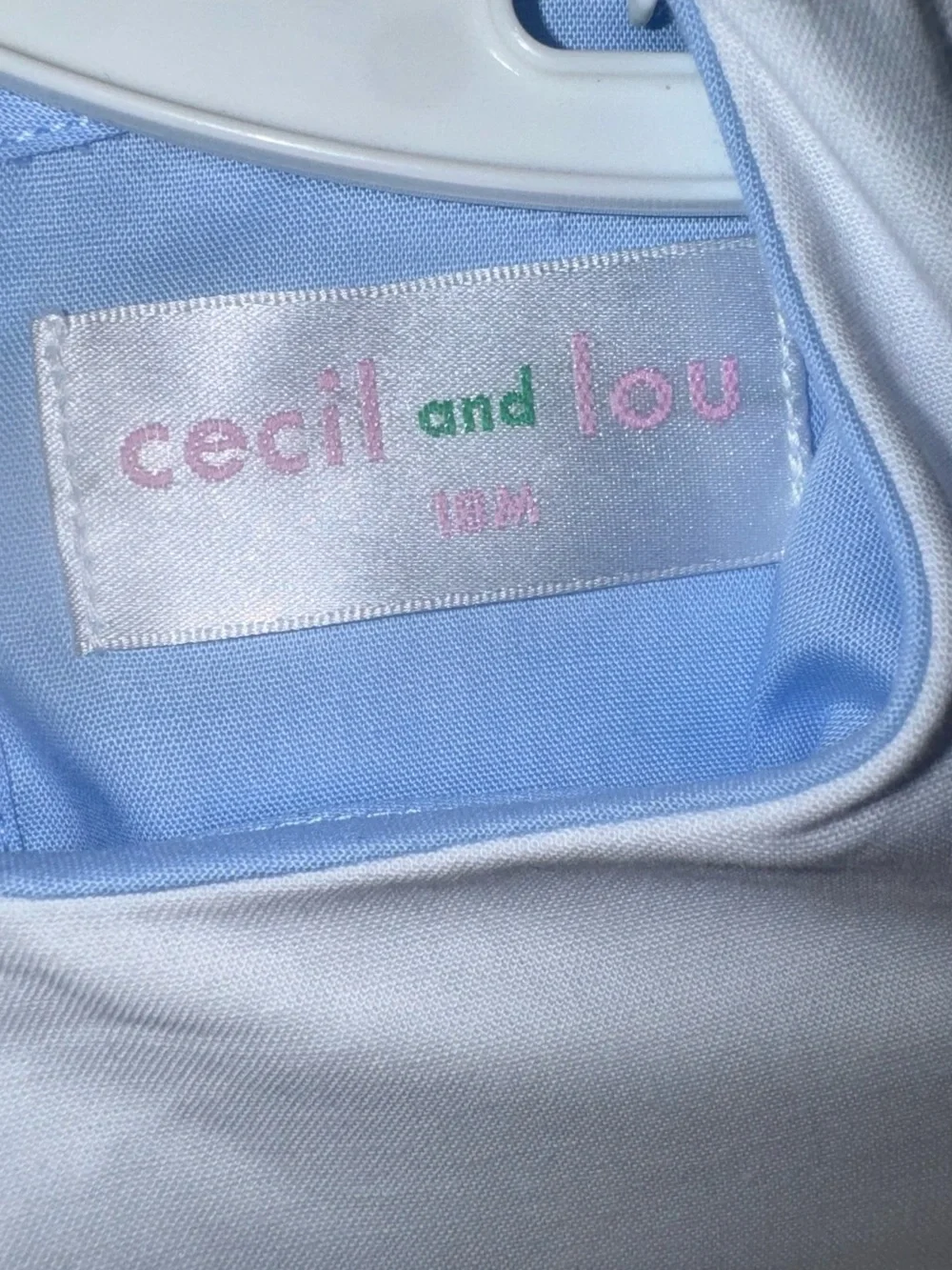 NWT Cecil and Lou Blue & Red Kids Matching Set with Apple Appliqué